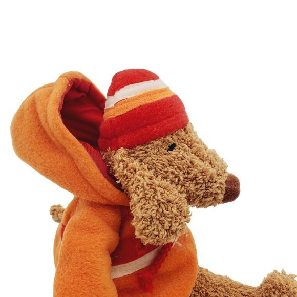 Bath & Body Works  Barker the Puppy Plush Dog Beanie Orange Hoodie‎ Stuffed Tags - Picture 7 of 7